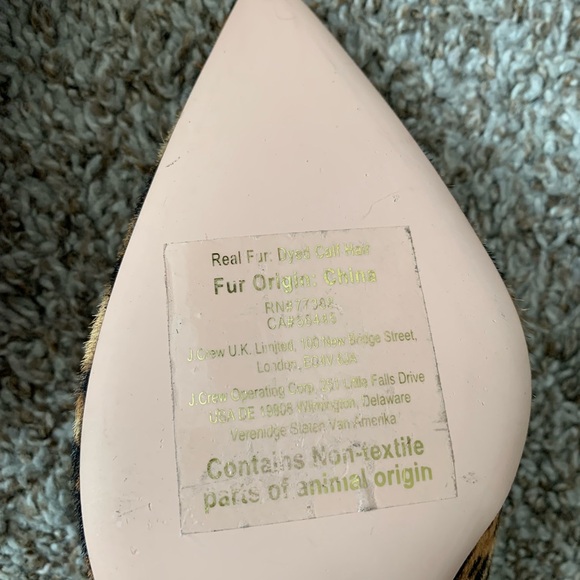 J Crew calf hair pointed toe kitten heels size 7.5 leopard work office casual - Picture 7 of 8